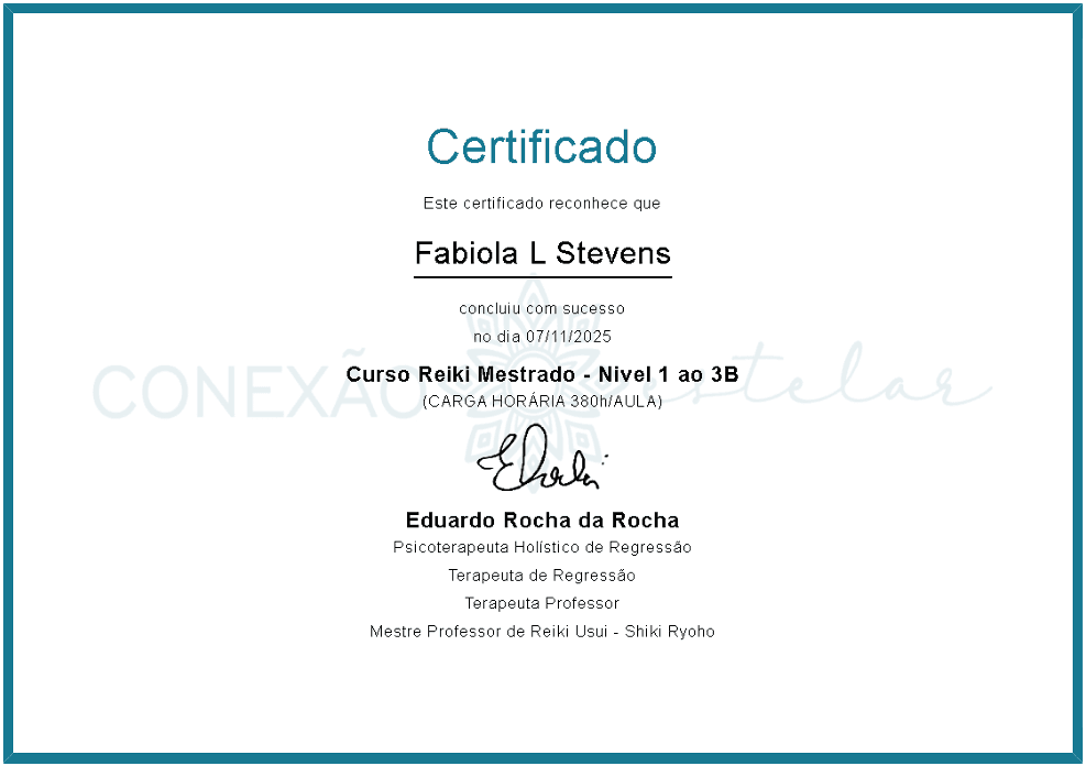 Certificado Reiki